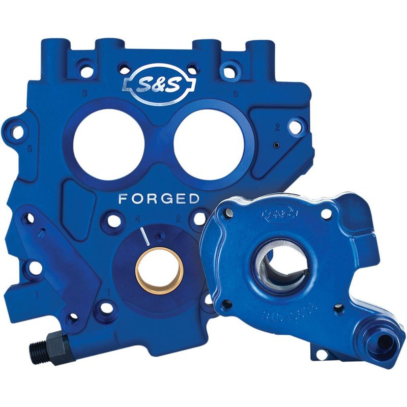 310-0731 - S&S Cycle TC3 Oil Pump & Cam Support Plate Kit For Harley Davidson FLHR 1450 1999-2003 - Blue