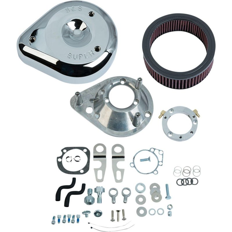 170-0306E - S&S Cycle Teardrop Air Cleaner For Harley Davidson XL 1200 C 2007-2020 - Chrome