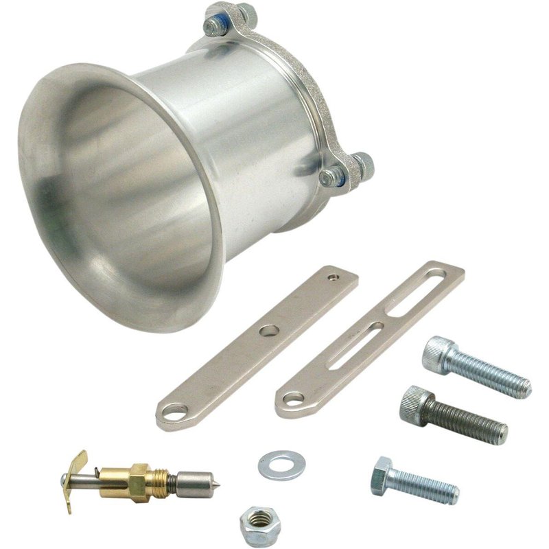 17-0484 - S&S Cycle Air Horn Conversion Kit For Harley Davidson FL 1200 1970-1977 - Silver