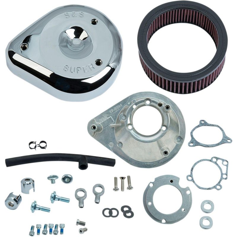170-0305B - S&S Cycle Teardrop Air Cleaner For Harley Davidson FLHR 1584 2008 - Chrome
