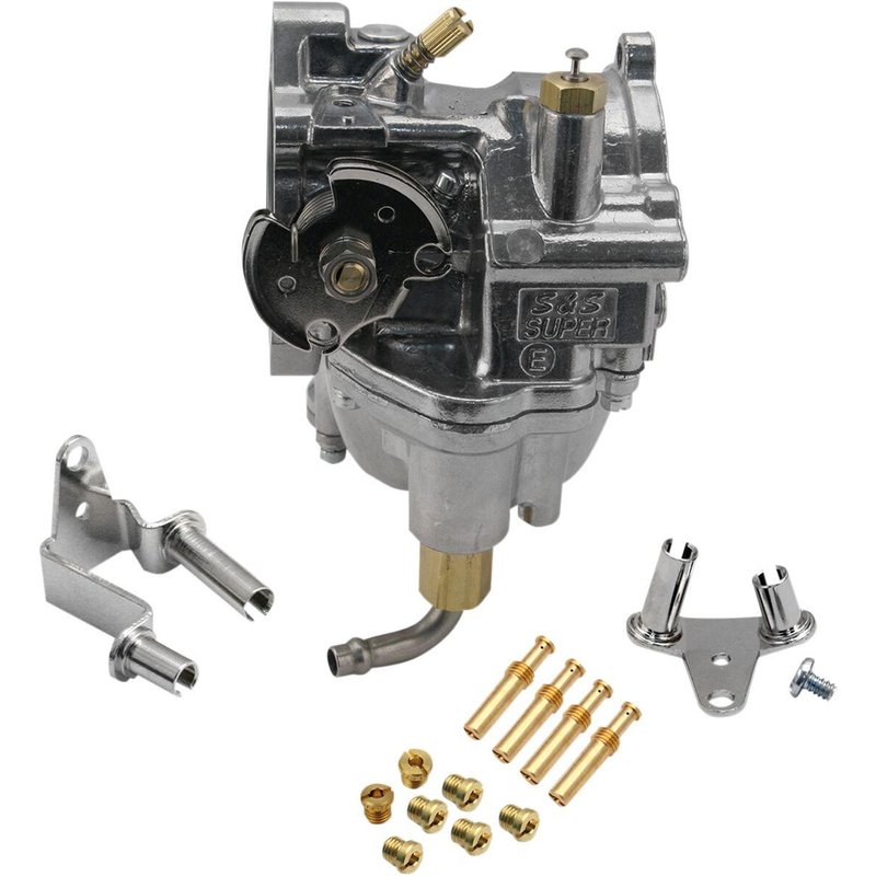 11-0420 - S&S Cycle Super E Carburettor For Harley Davidson FL 1200 1970-1977 - Silver
