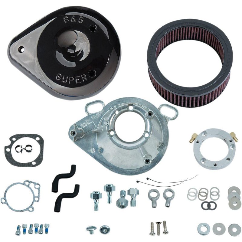 170-0304B - S&S Cycle Teardrop Air Cleaner For Harley Davidson FLD 1690 2012-2013 - Black
