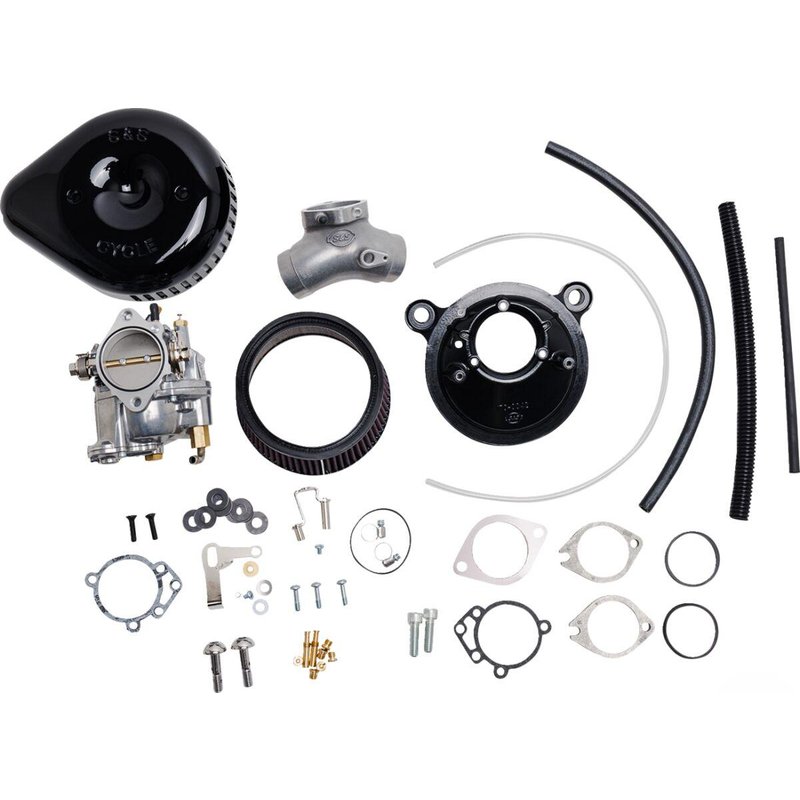 110-0148 - S&S Cycle Super E Carburettor with Stealth Air Cleaner Kit For Harley Davidson FLH Electra Glide 1984-1985 - Black