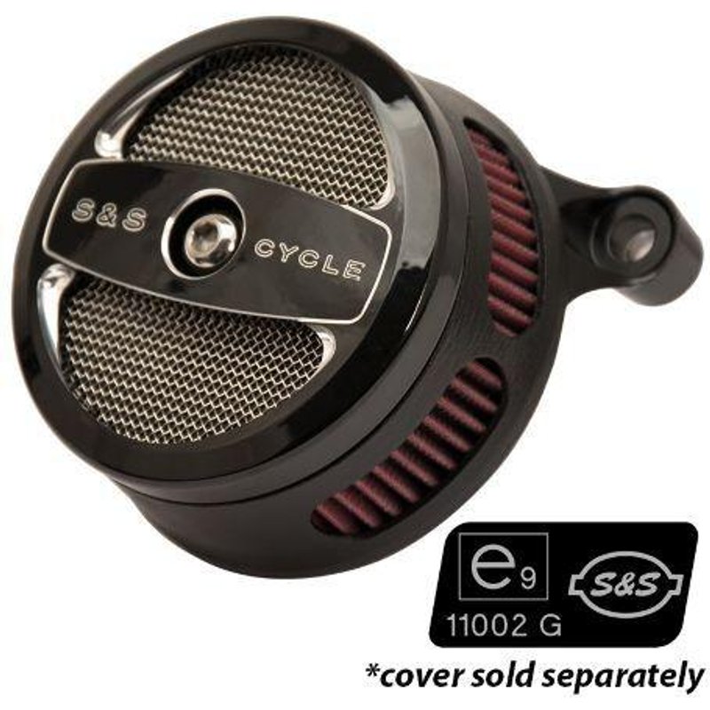 170-0329 - S&S Cycle EU-Approved Stealth Air Cleaner Kit For Harley Davidson XL 1200 C 2017-2018 - Black