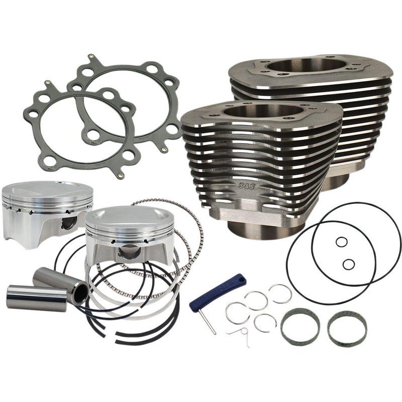 910-0646 - S&S Cycle Bolt-In Sidewinder 4" Big Bore Kits For Harley Davidson FLHR 1450 1999-2003 - Black