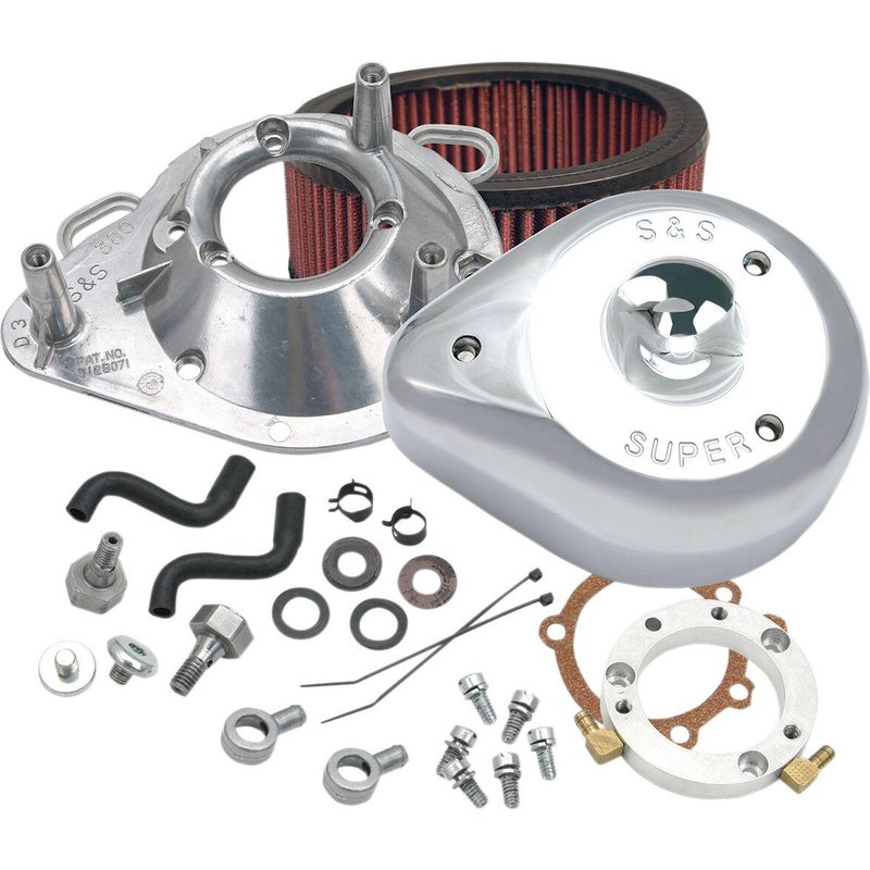 170-0303B - S&S Cycle Teardrop Air Cleaner For Harley Davidson FLD 1690 2012-2013 - Chrome