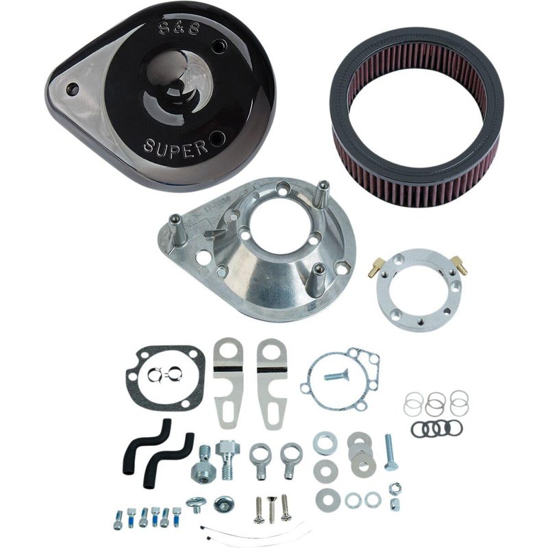 170-0307E - S&S Cycle Teardrop Air Cleaner For Harley Davidson XL 1200 C 2007-2020 - Black