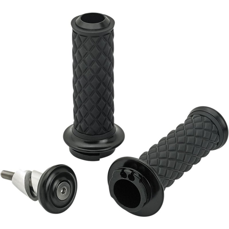6604-201-01 - Biltwell Alumicore Grips For 25.4 mm (1") Handlebars - Black