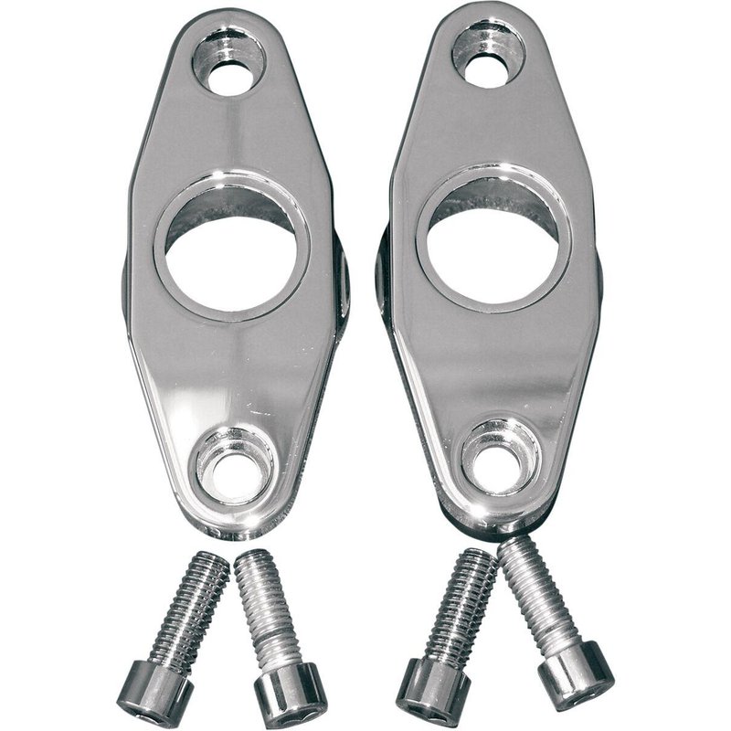 FXPV1-SC - Accutronix Swingarm Pivot Blocks For Harley Davidson FXR 1340 1986-1994 Smooth - Chrome