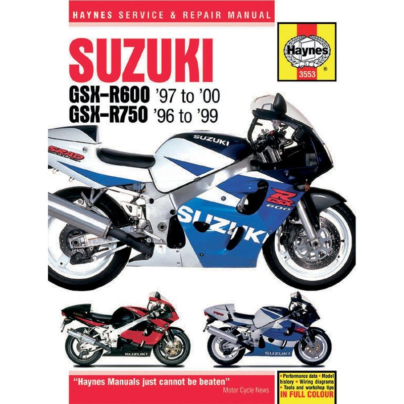 9781785213021 - Haynes Repair Manual For Suzuki GSX-R 600 1997-2000