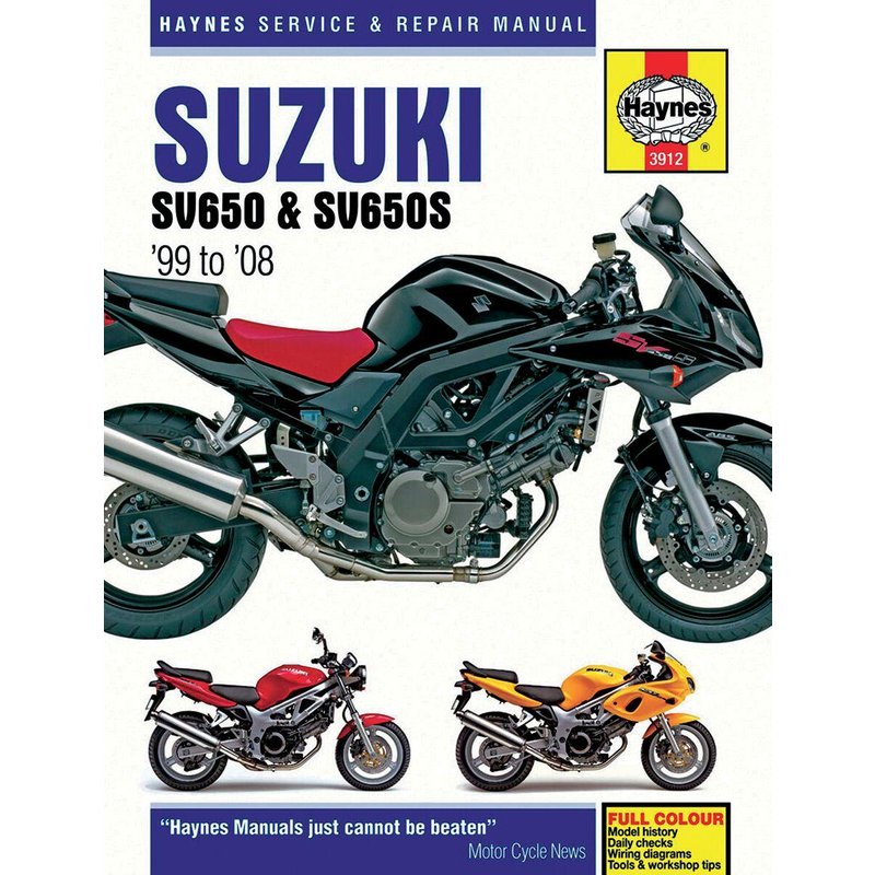 9781785210419 - Haynes Repair Manual For Suzuki SV 650 1999-2008