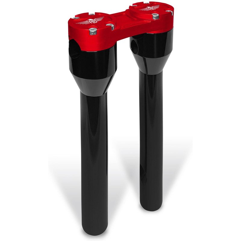 HB-RS-12-BR - Heinz Bikes Clubstyle Straight Riser For Harley Davidson FLD 1690 2012-2013 30.48 cm (12") - Black/Red