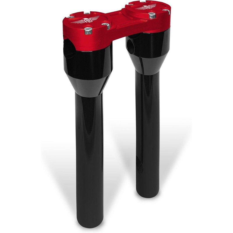 HB-RS-10-BR - Heinz Bikes Clubstyle Straight Riser For Harley Davidson FLD1690 2012-2013 25.5 cm (10") - Black/Red