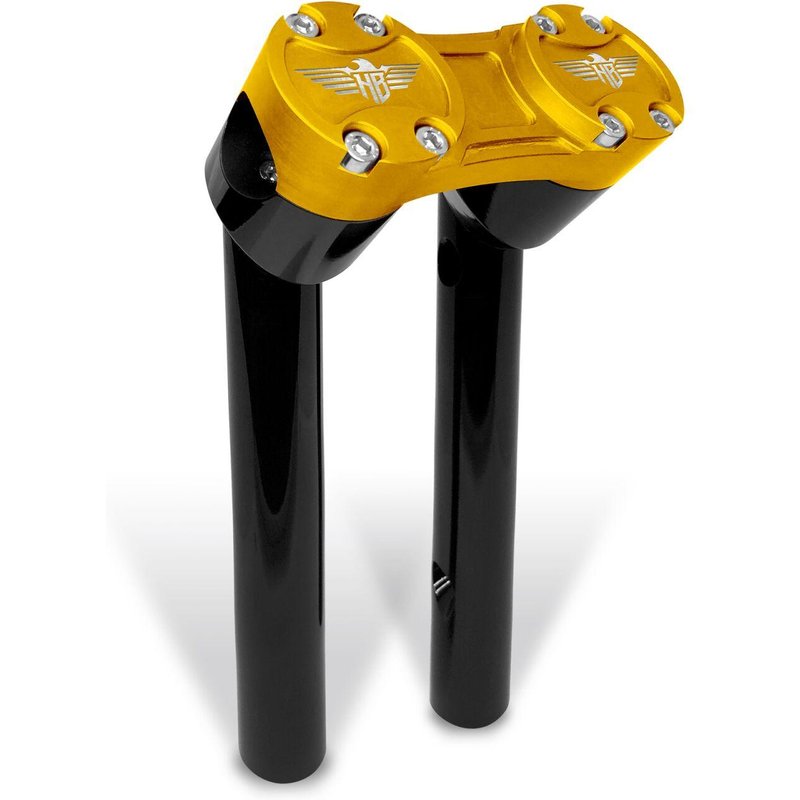 HB-RPB1-8-BG - Heinz Bikes Clubstyle Pullback Riser For Harley Davidson FLD1690 2012-2013 20.5 cm (8") - Black/Gold