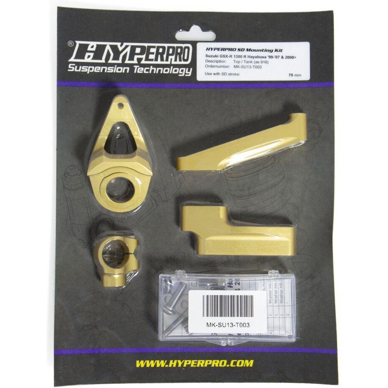 MK-SU13-T003 - Hyperpro Steering Damper Mounting Kit For Suzuki GSX1300R 1999-2017 - Gold