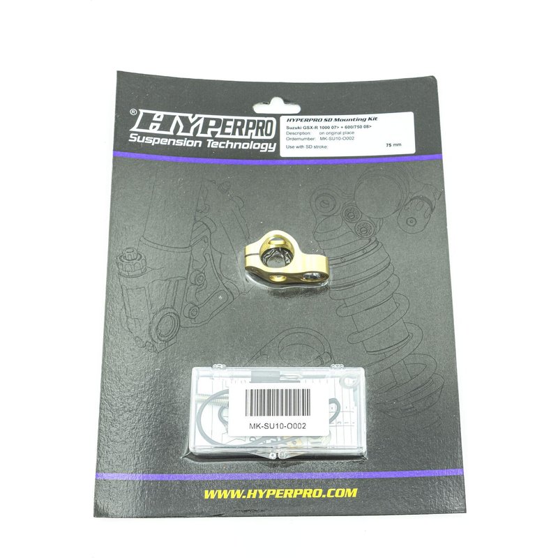 MK-SU10-O002 - Hyperpro Steering Damper Mounting Kit For Suzuki GSX-R 1000 2007-2014 - Gold
