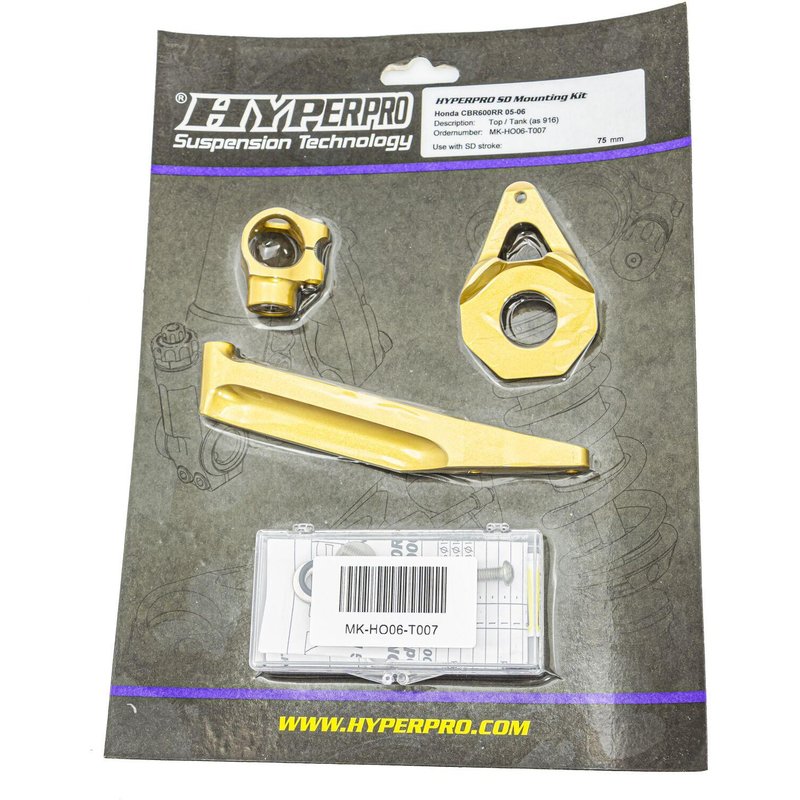 MK-HO06-T007 - Hyperpro Steering Damper Mounting Kit For Honda CBR600RR 2005-2006 - Gold