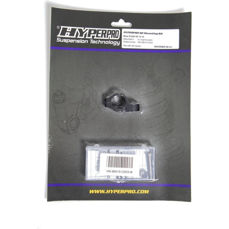MK-BM10-O003-B - Hyperpro Steering Damper Mounting Kit For BMW R 1250 R 2019-2024 - Black