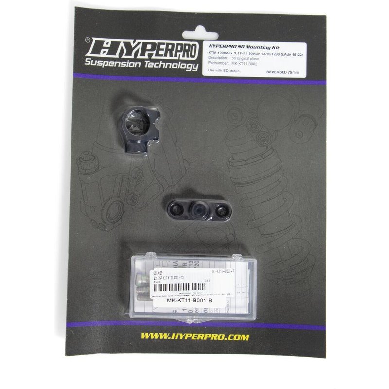 MK-KT11-B002-B - Hyperpro Steering Damper Mounting Kit For KTM Adventure 1090 R 2017-2018 - Black