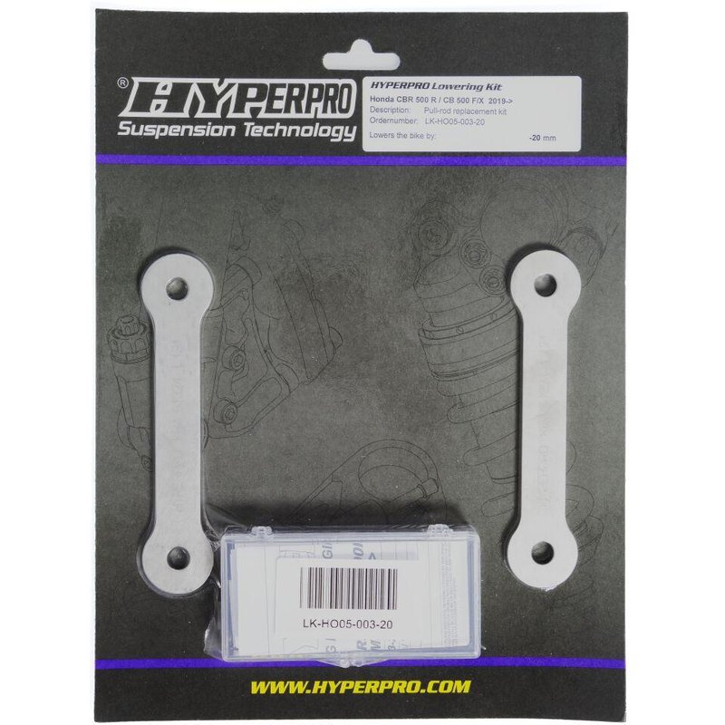 LK-HO05-003-20 - Hyperpro Lowering Kit For Honda CB500 F 2019-2020 -20mm Rear - Silver