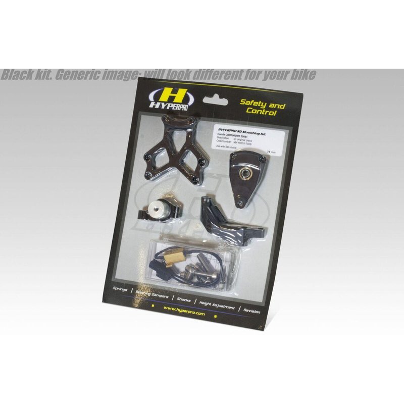 MK-YA06-T005-B - Hyperpro Steering Damper Mounting Kit For Yamaha YZF 600 R 2006-2009 - Black