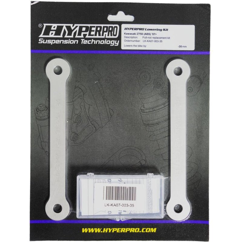 LK-KA07-003-35 - Hyperpro Lowering Kit For Kawasaki Z 750 -35mm 2007-2012 Rear