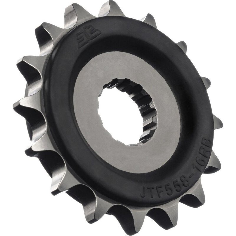 JTF558.16RB - JT Front Rubber Cushioned Sprocket For Yamaha DT125R 1988-2002 Front Black/ 16T