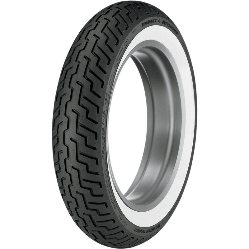 657229 - Dunlop D402 Front Tyre Wide Whitewall TL 72H MT90-16"