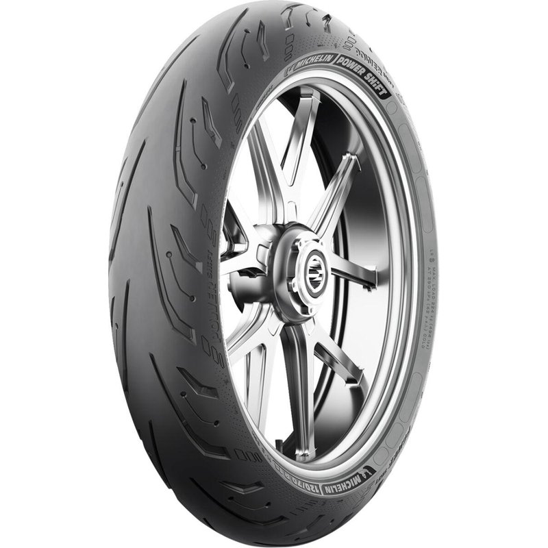 495040 - Michelin Power Shift Front Tyre Blackwall TL 56H 120/70R15"