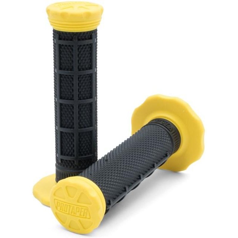 Pro Taper 1/3 Waffle Micro Grips - Black/ Yellow