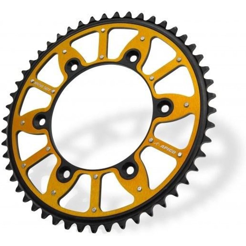 Apico Xtreme Alloy/Steel Rear Sprocket - KTM SX/EXC 125-620 1990-2024, Husqvarna TE/TC/FE/FC 2000-24 Orange/48T