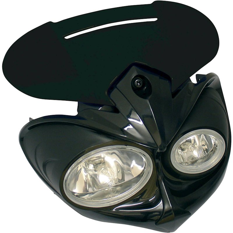 Bike It Falcon H3-12V-55W Fairing Headlight - Black/Red