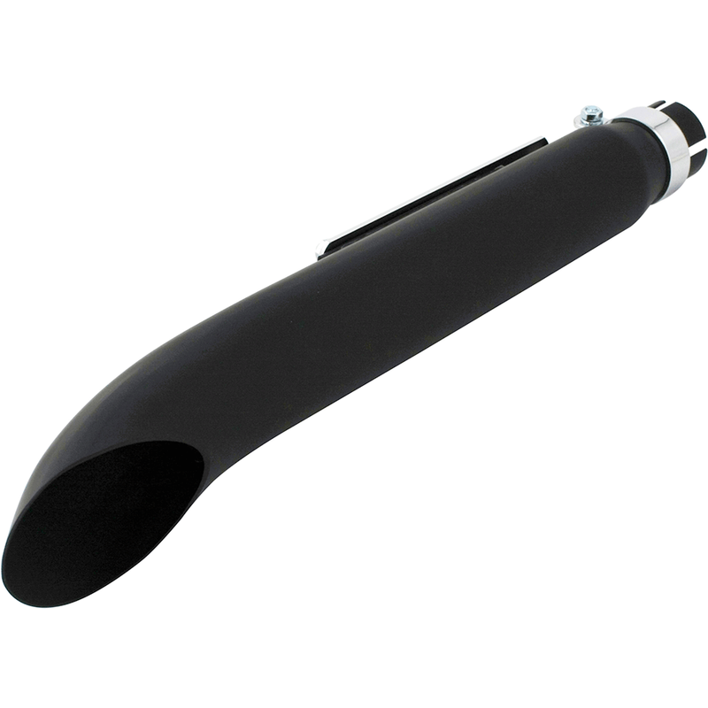 Bike It Universal 19" Turnout Silencer With Clamp & Reducers - Matt Black