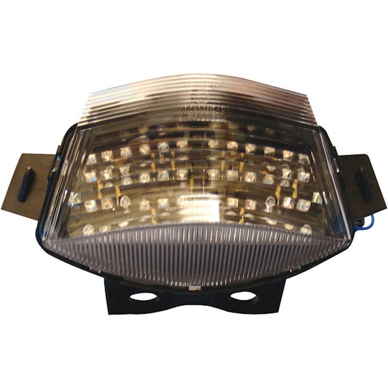 Bike It LED Rear Tail Light With Clear Lens & Integral Indicators - Kawasaki ER-6N 2005-08