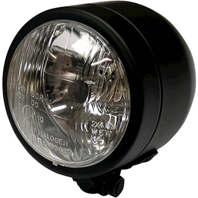 Bike It Universal Single Round Dominator Bottom Mount Headlight - Matt Black