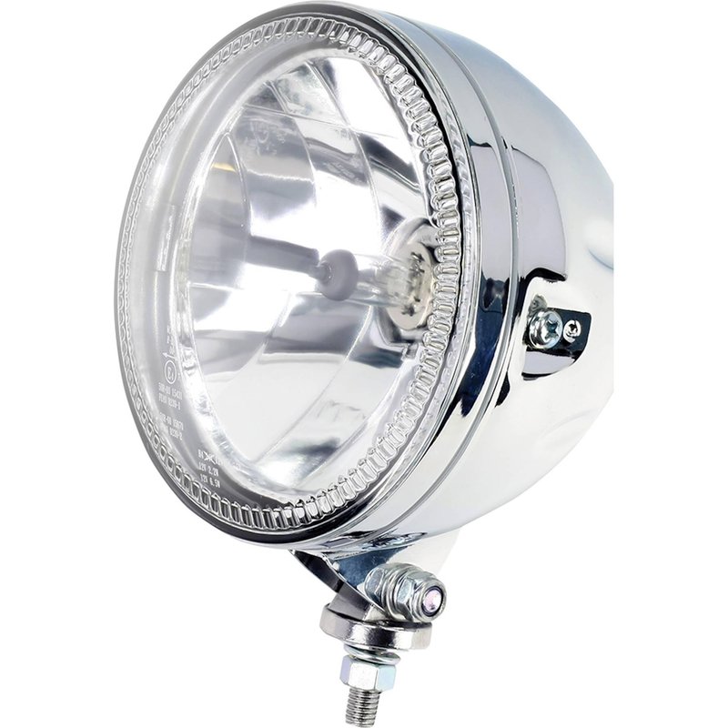 Bike It Universal 5 3/4" Halo Side Mount High H4 12V 60/55W Headlight - Chrome