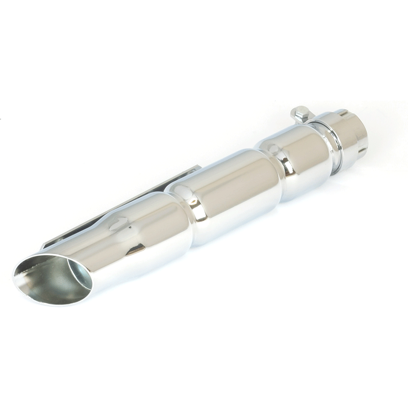 Bike It Universal 15" Bevel Slashcut Removable Baffle 38-45mm Silencer