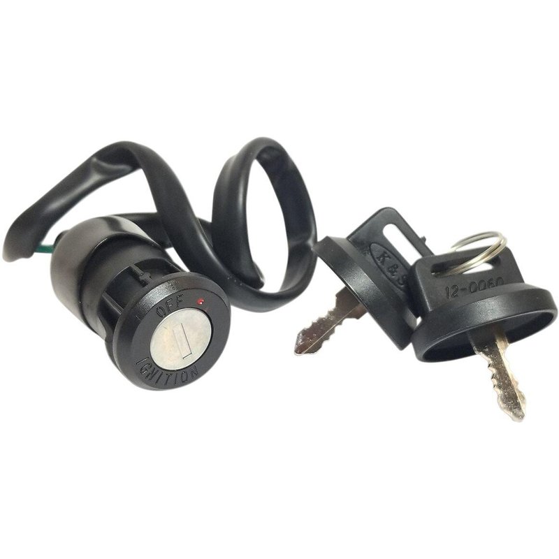 12-0060 - K&S Lock & Key Set For Honda CRF50F 2004-2007 - Black
