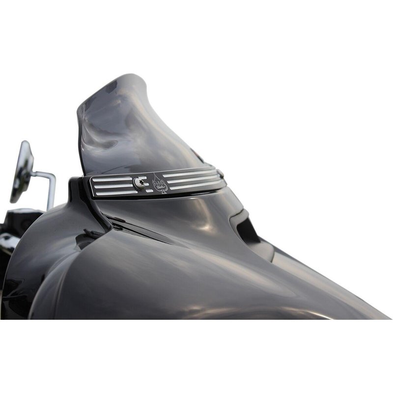 KWW-01-0405 - Klock Werks Flare Windshield For Harley Davidson FLH 1868 2021 10 cm (4") - Black Smoke