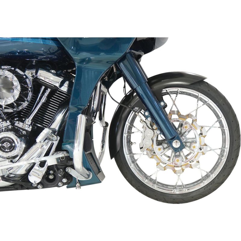 KWF-01-0309 - Klock Werks Hugger Fender For Harley Davidson FLH 1868 ABS 2021 53.34 cm (21") Front - Black
