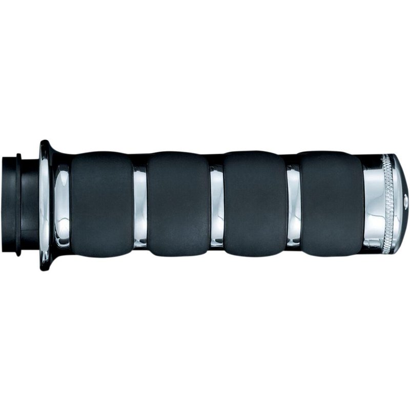 KUR6227 - Kuryakyn ISO-Grips for Harley For Harley Davidson FLDE 1750 2018-2020 - Black/Chrome