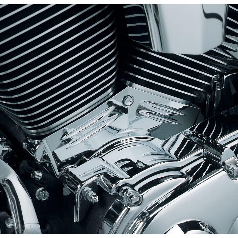KUR8143 - Kuryakyn Cylinder Base Timing Hole Cover For Harley Davidson FLHR 1450 2003 - Chrome