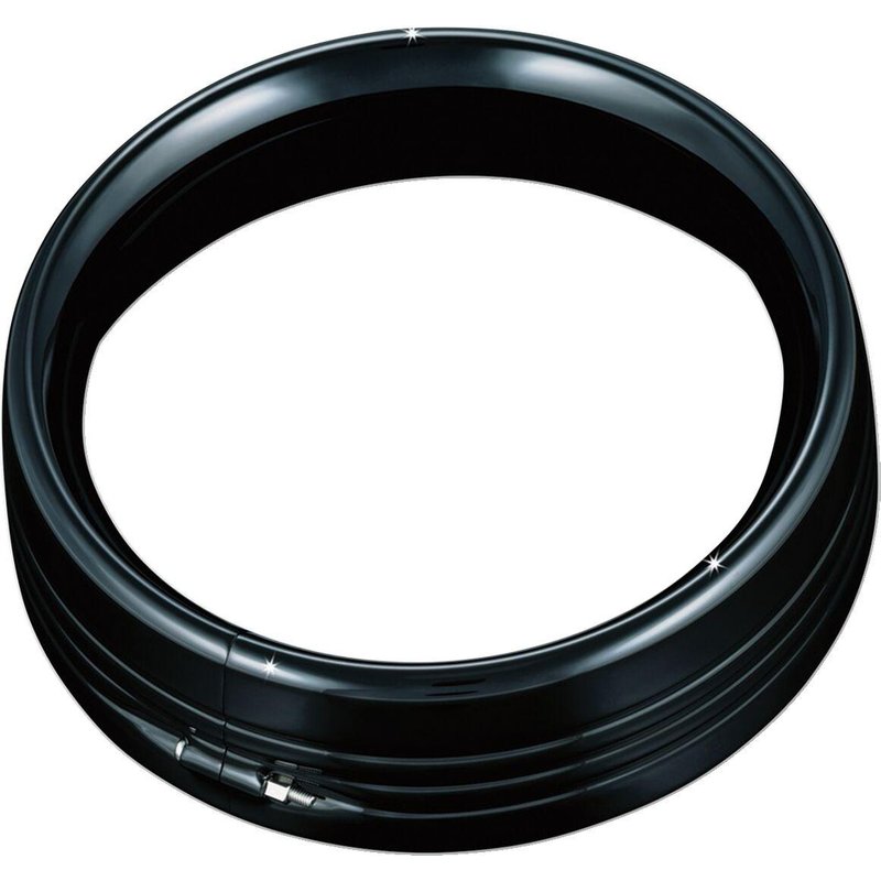 KUR7276 - Kuryakyn 7" Headlight Trim Rings For Harley Davidson FLD 1690 2012 Black
