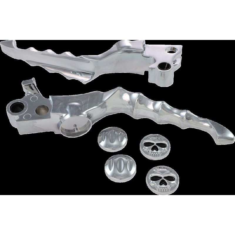 KUR1047 - Kuryakyn Zombie Levers Set For Harley Davidson FLD 1690 2012 - Chrome
