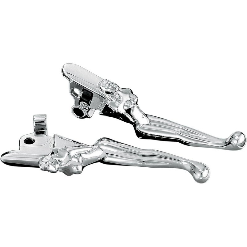 KUR1049 - Kuryakyn Silhouette Lever Set For Harley Davidson FLD 1690 2012 - Chrome