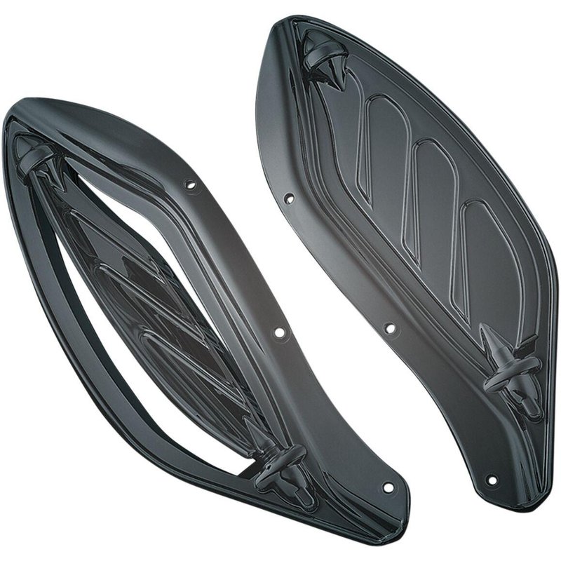 KUR1108 - Kuryakyn Dragon Wing Variable Air Deflectors For Harley Davidson FLHT 1340 1998 - Dark Smoke