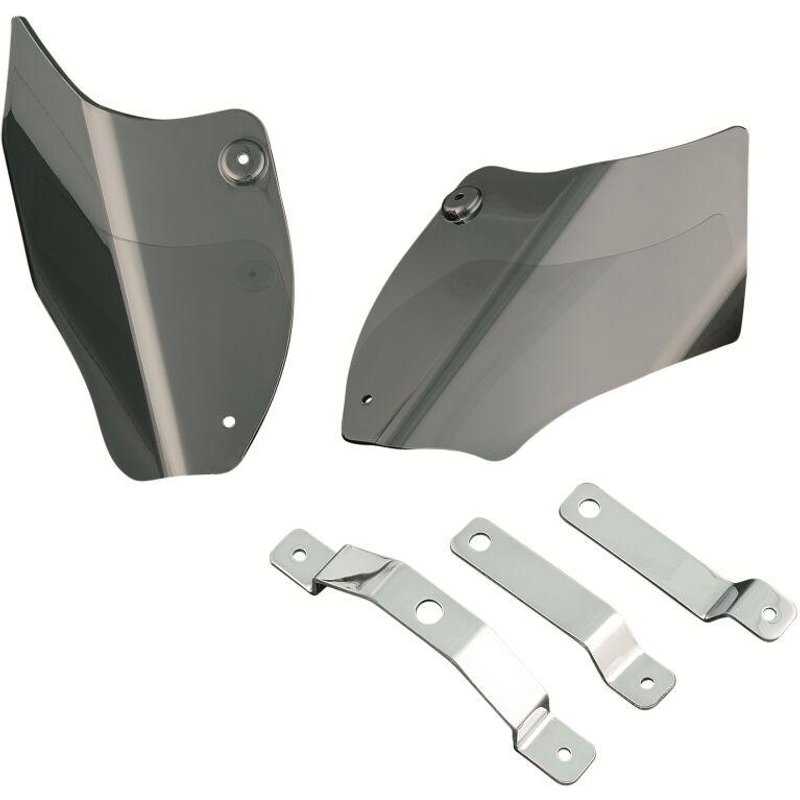 KUR1186 - Kuryakyn Saddle Shields For Harley Davidson FLS 1690 2012 - Reflective/Smoke