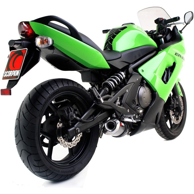 EKA74SEO - Scorpion Factory Stainless Oval Exhaust - Kawasaki ER6 F/N/ VERSYS 2006 - 2011