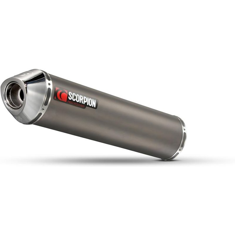 Scorpion Factory Satin Titanium Round Exhaust - Yamaha FZS 600 Fazer / FZ6 2004 - 2006