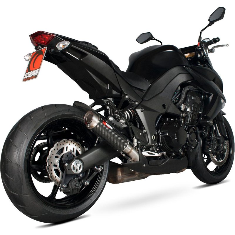 KA1009CEM - Scorpion RP-1 GP Carbon Round Exhaust - Kawasaki Z1000 2010 - 2013